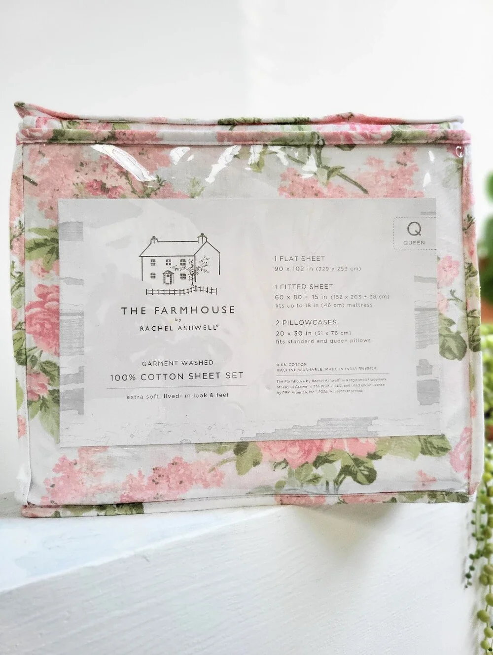 NWT Cottage Core Rachel Ashwell Farmhouse Floral Sheet Set QUEEN Extra Soft
